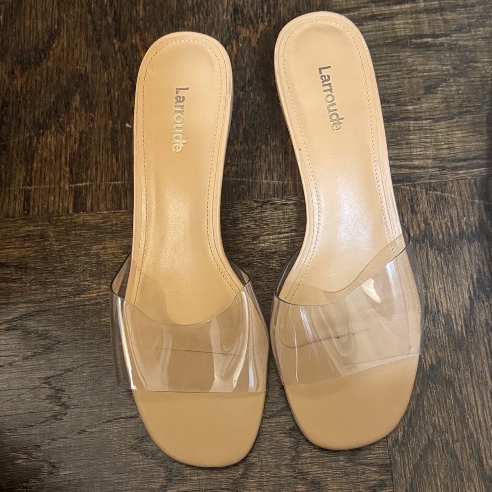 Larroude Lucite Kitten Heel